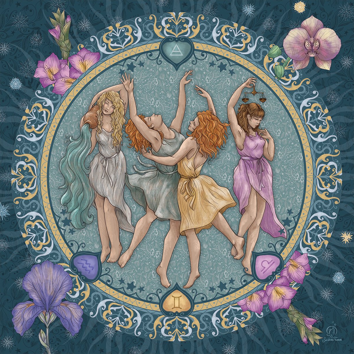 Grafika puzzel Astrologie luchttekens - 1000 stukjes legpuzzel.