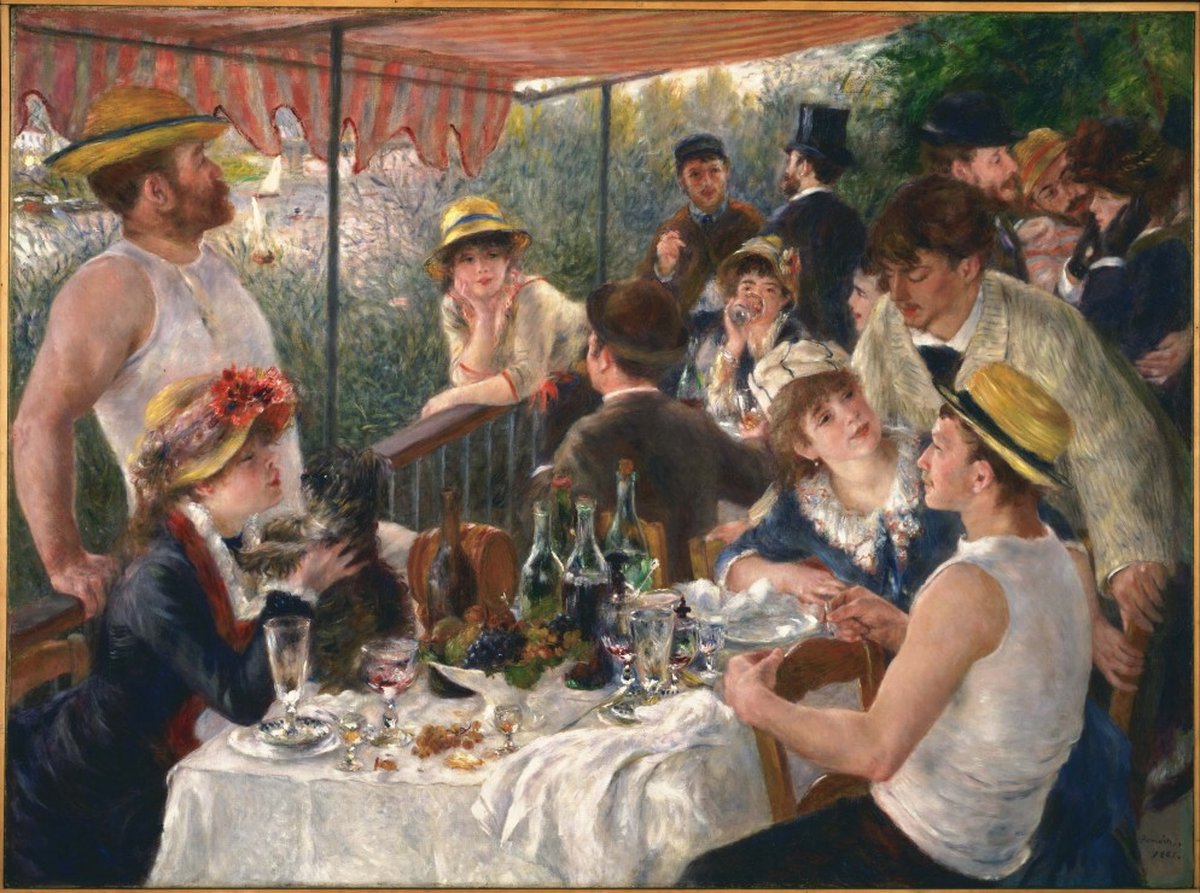 Grafika puzzel Auguste Renoir kunst Le Déjeuner des Canotiers 2000 stukjes.