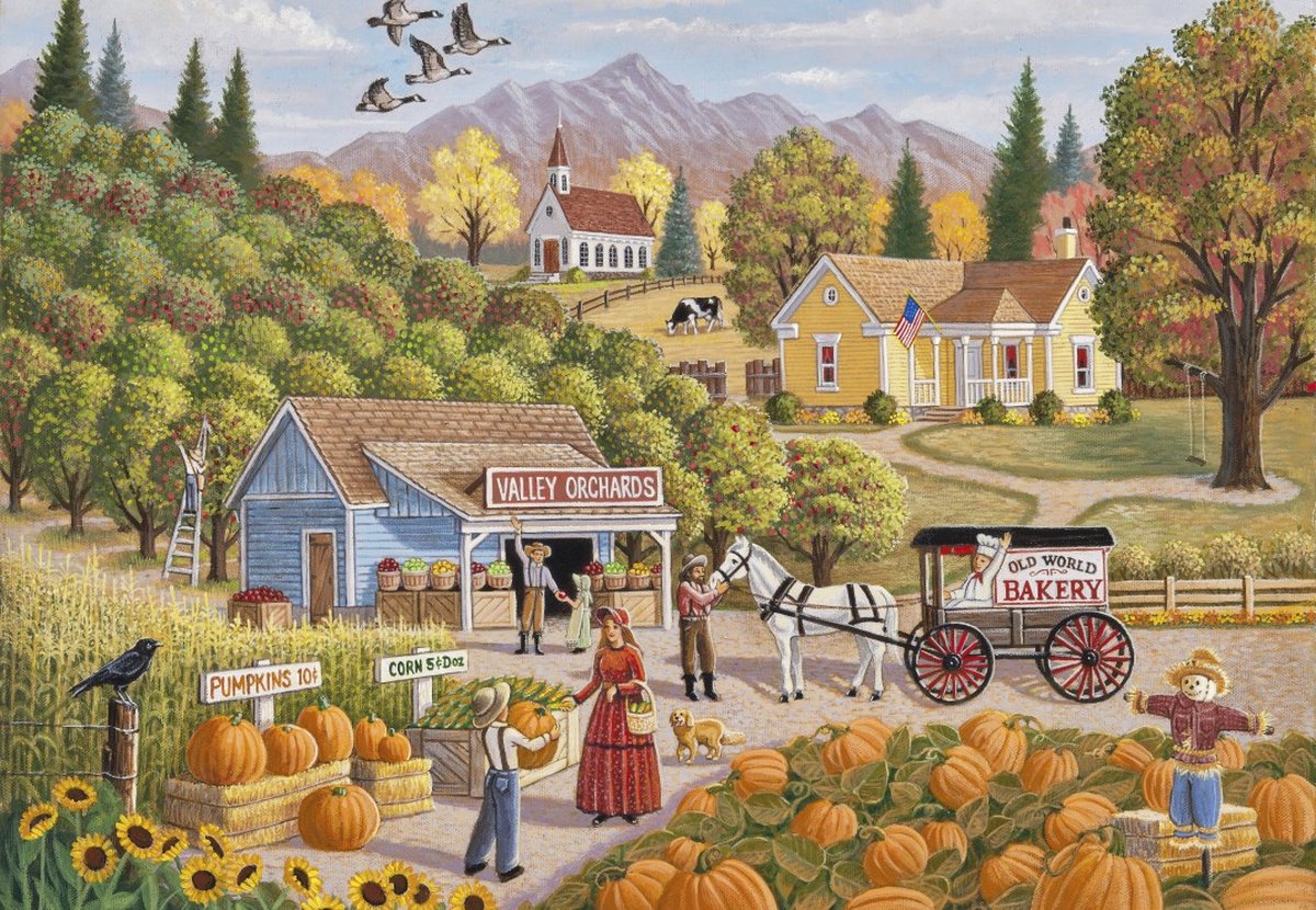 Grafika puzzel Valley Orchards - 1000 stukjes legpuzzel.