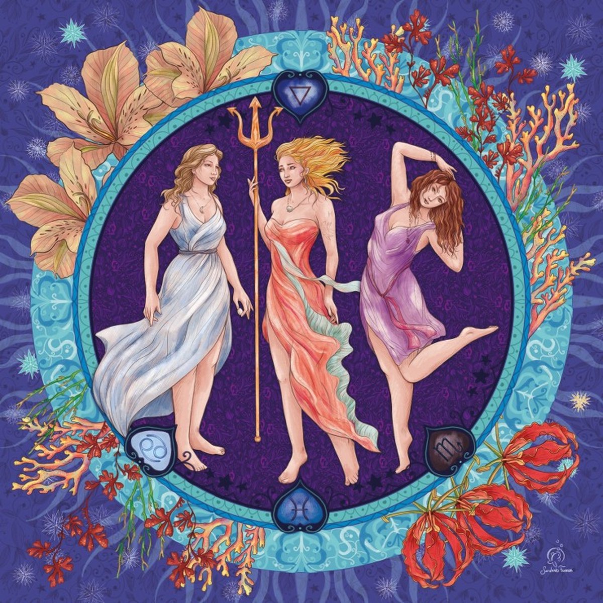 Grafika puzzel astrologie watertekens - 1000 stukjes fantasie.