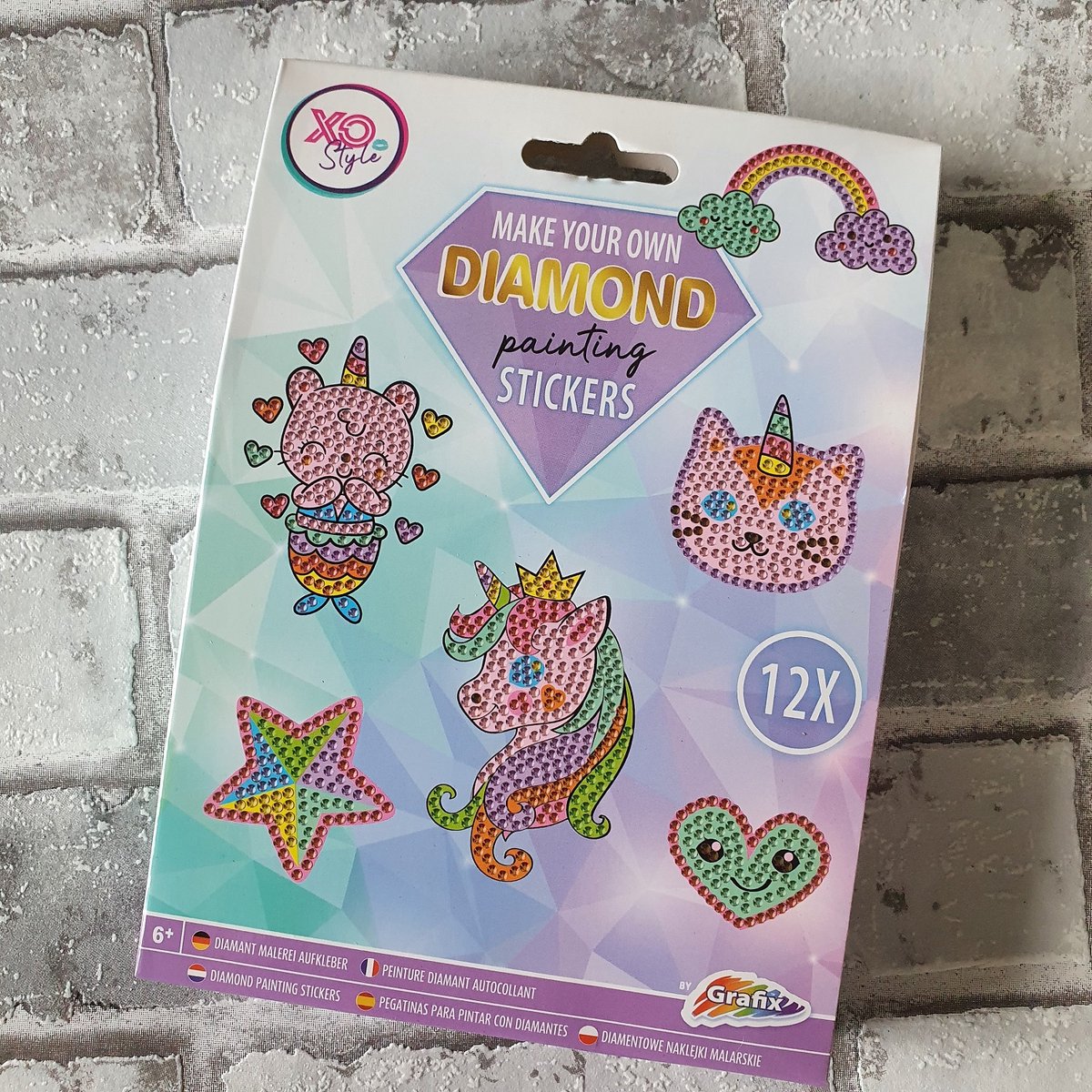 Diamond painting stickers Paars hobbypakketje