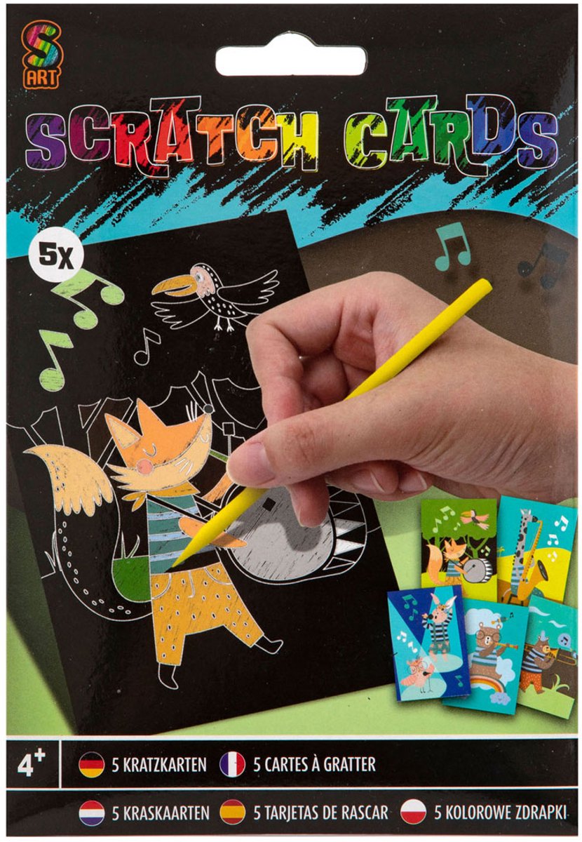 Grafix Kras kaartjes 5 stuks 10x15cm