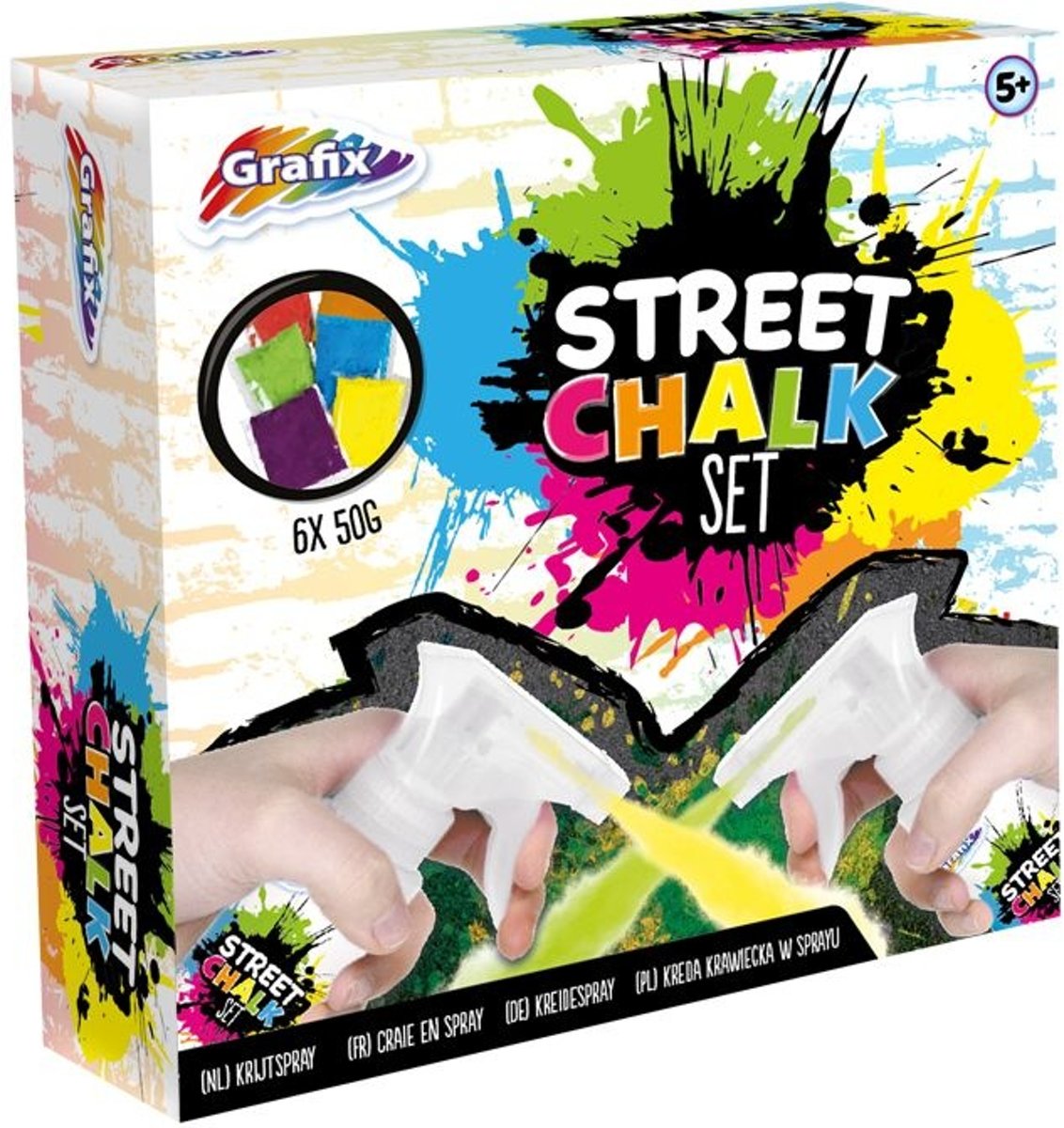 Grafix Krijtspray Street Chalk 9-delig