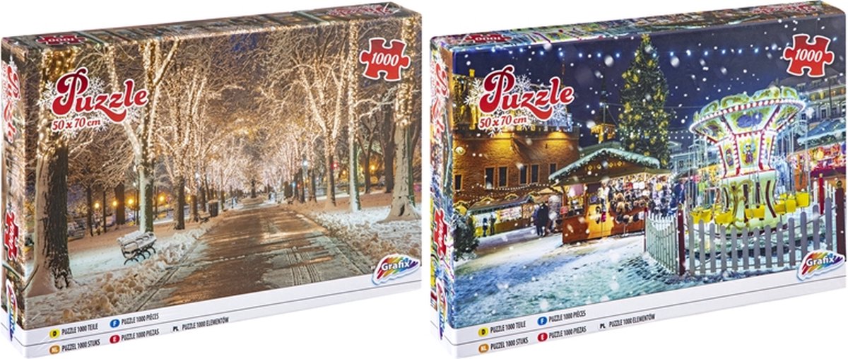 Grafix Puzzel Winter 1000 stukjes (1 stuk) assorti