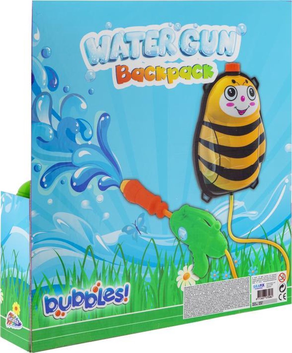   waterpistool rugtas voor kinderen - thema: Bij - Zomer buitenspeelgoed voor zwembad / strand - waterspeelgoed voor kinderen