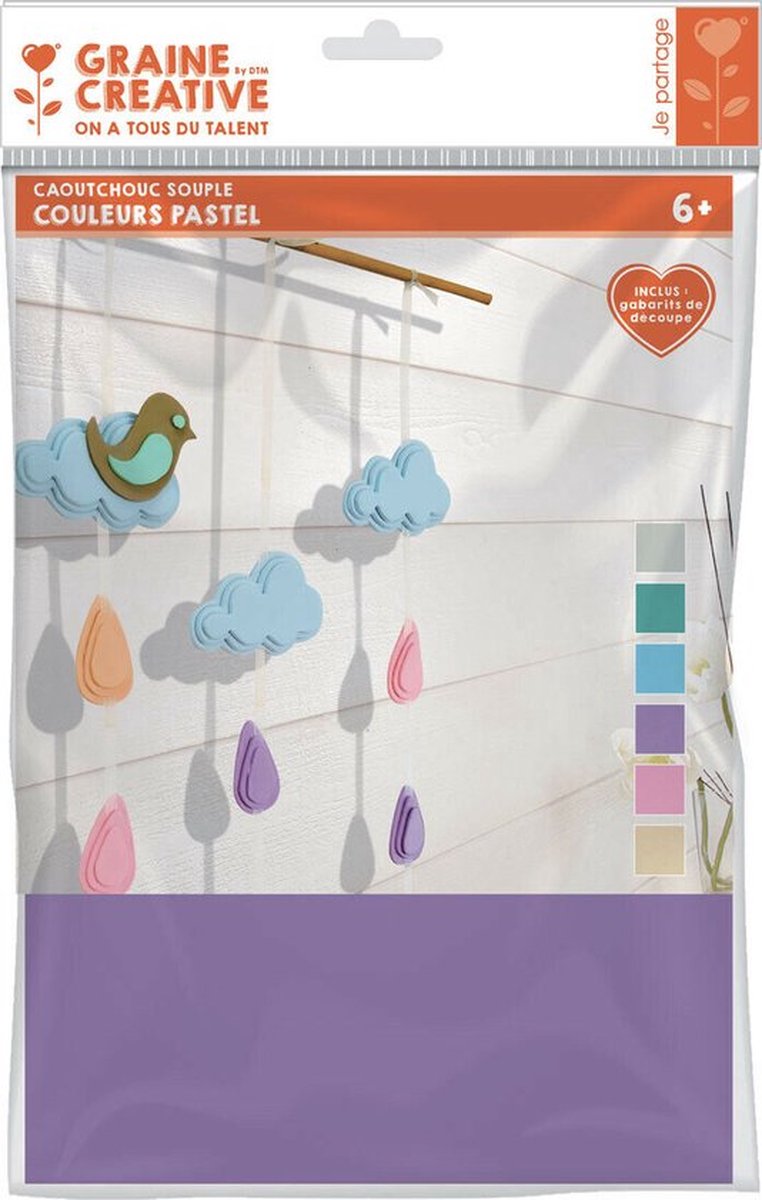 GC EVA Foam A4 Pastelkleuren 6 stuks