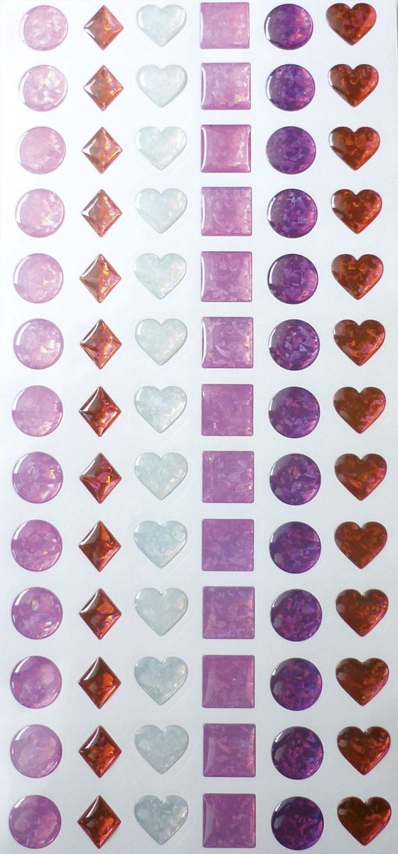 Graine Creative GC Epoxy Stickers 12 mm Roze 78 stuks.