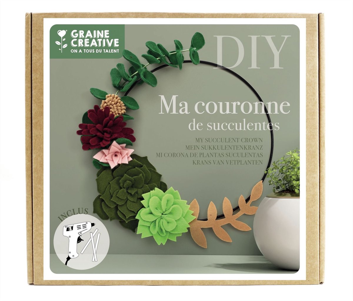 Graine Creative Viltpakket Vetplanten Krans