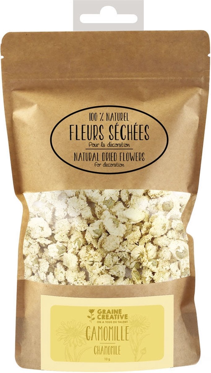 Graine Creative gedroogde bloemen kamille decoratie 10gr DIY.