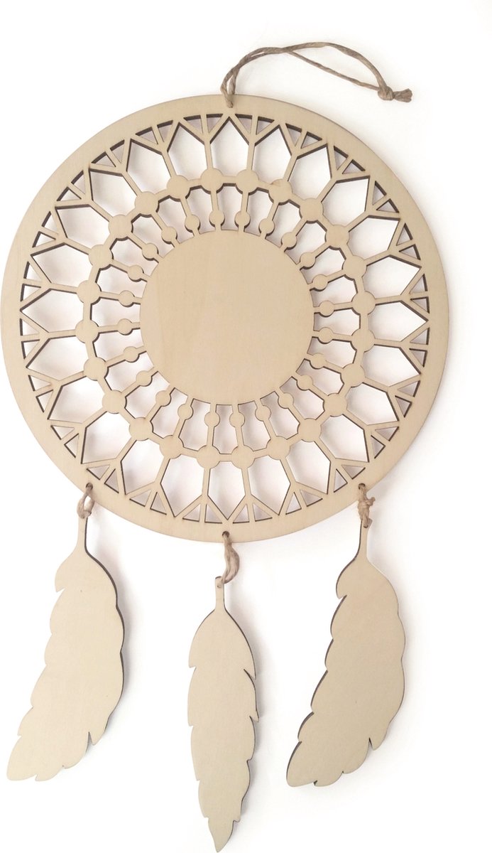 Graine Creative houten dromenvanger knutselpakket 22x38 cm decoratie.