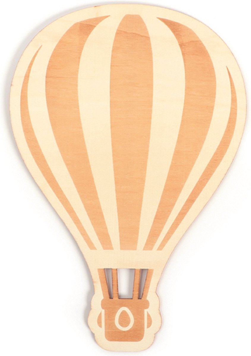 Graine Creative houten luchtballon decoratie 20,5x30x0,4 cm creatief.