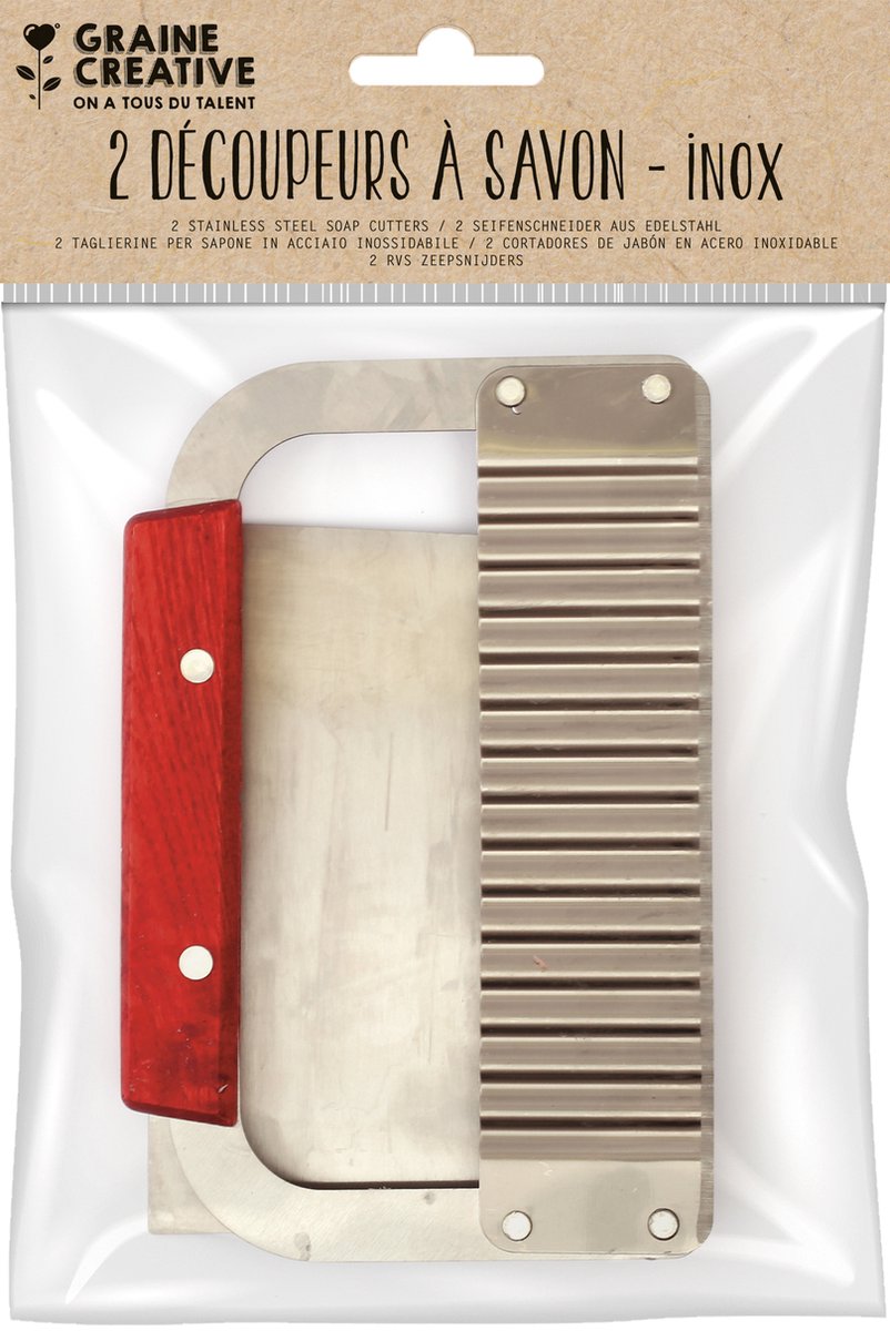 Graine Creative zeepsnijder set glad gecanneleerd DIY 2 stuks.
