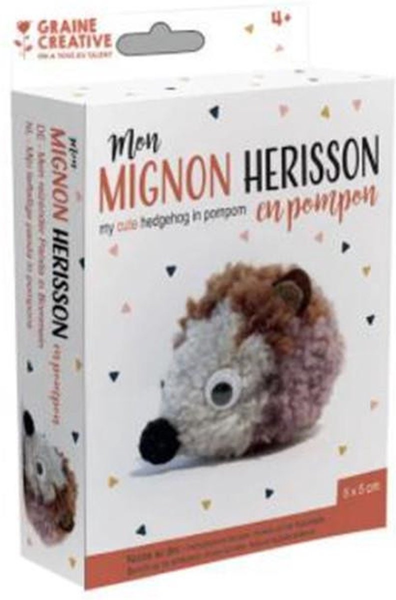 graine creative - mon mignon herisson en pompon