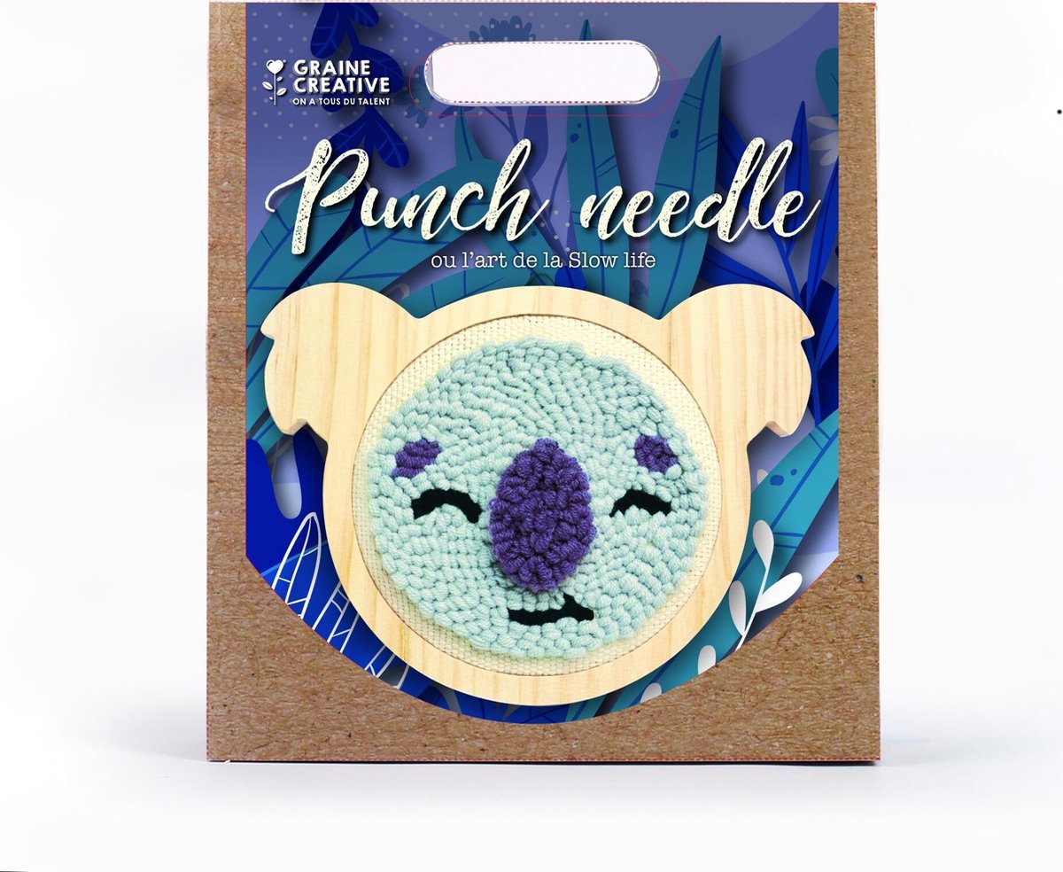 DIY-Kit Punch Needle Set - koala, 15x 15 cm