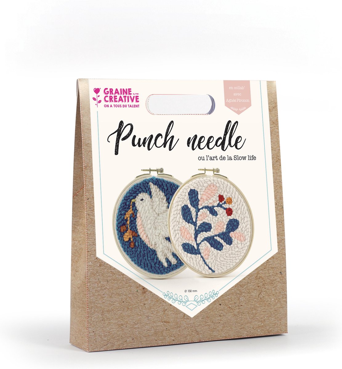 Duif en Blad Punch Naald Pakket met twee ringen