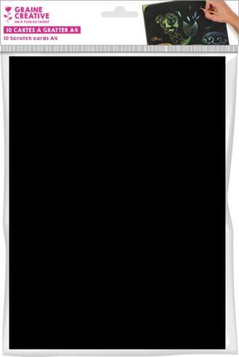 Graine Creative Scratch Art Kraskarton Set 10 vel A4
