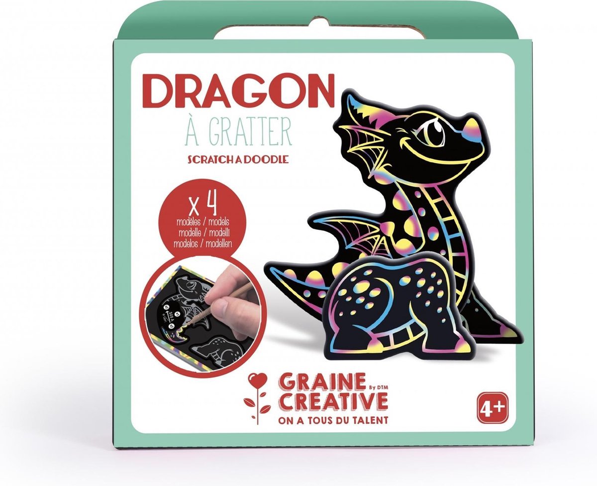 Graine Créative - Kraskaart kit - Kids - Draak
