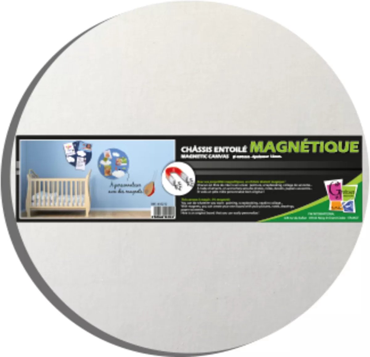 Graine creative - Magnetisch Canvas Rond - 45 cm