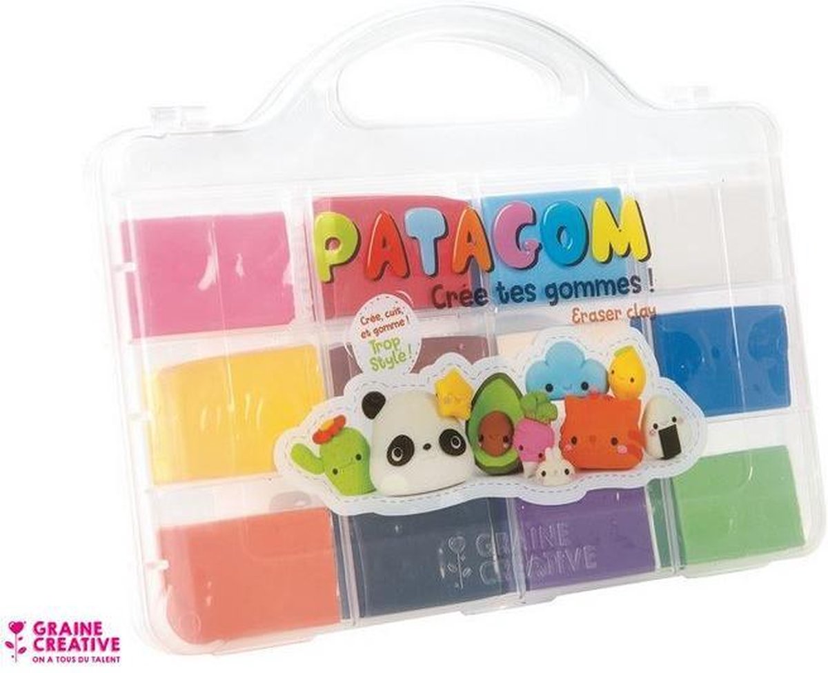 Patagom Maak je eigen gummen, 12 stuks + koffertje