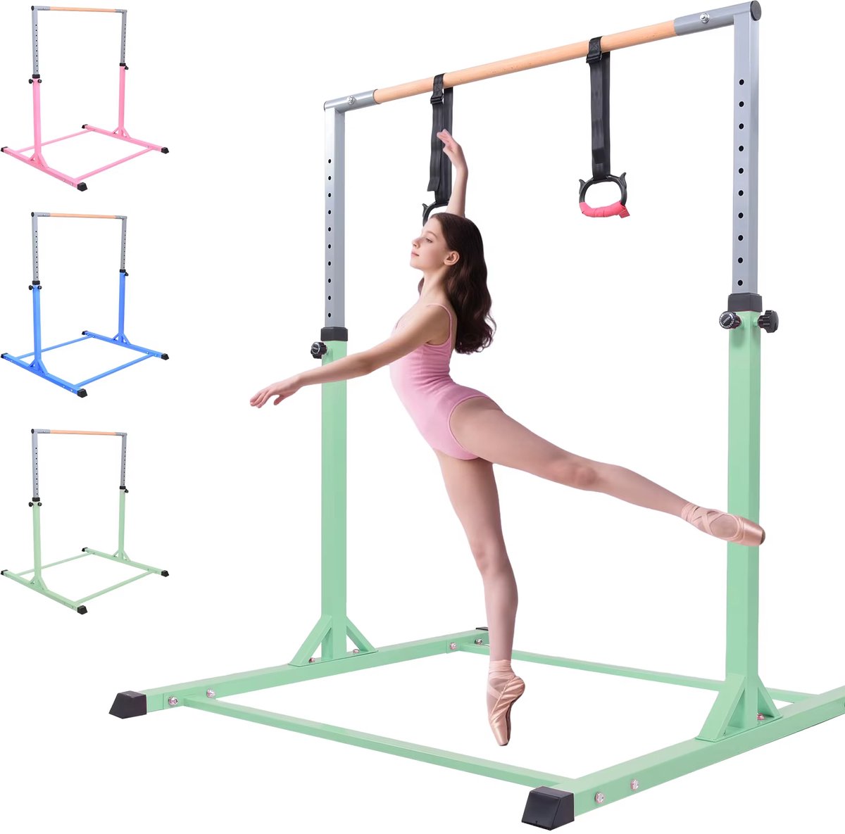 Klimrek - Rekstok - Duikelrek - Turnrek - Klimboog - Peuter en Kinderen- Verstelbaar - Groen