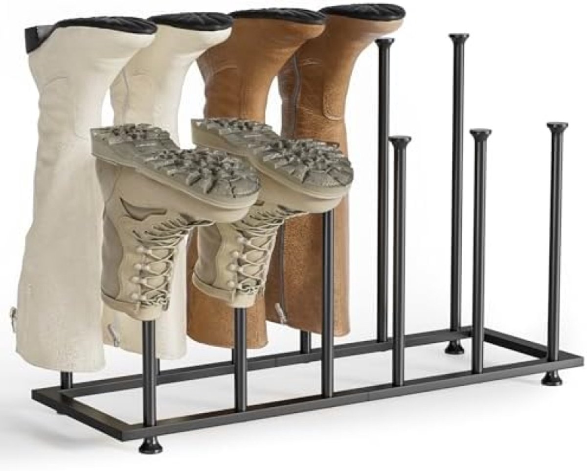   Vrijstaand Schoenenrek voor 6 paar - Zwarte Opbergoplossing