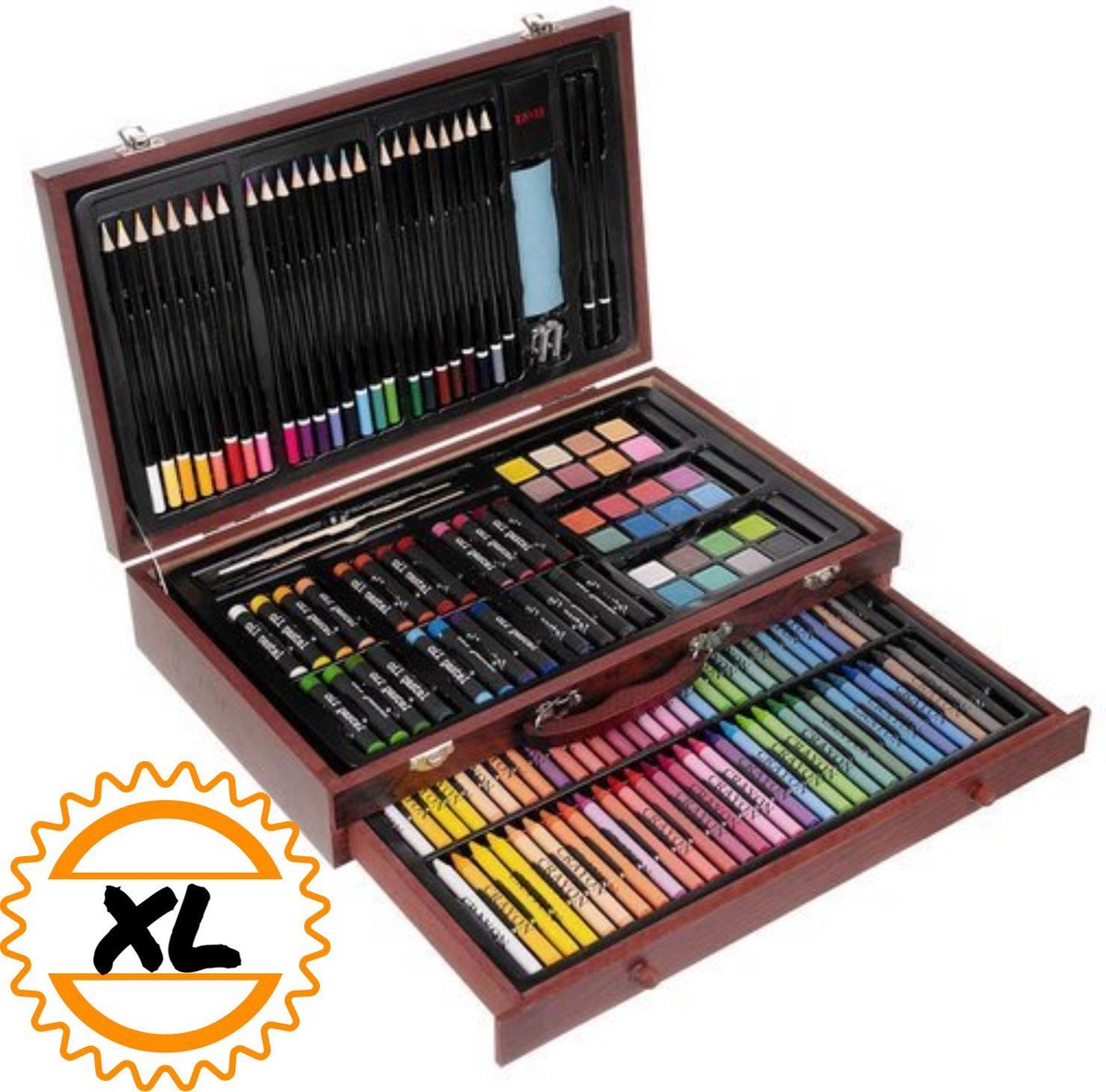 Luxe Kunst Schilderskoffer - Tekenkoffer - Schilderkist 143 delig - Schilderset