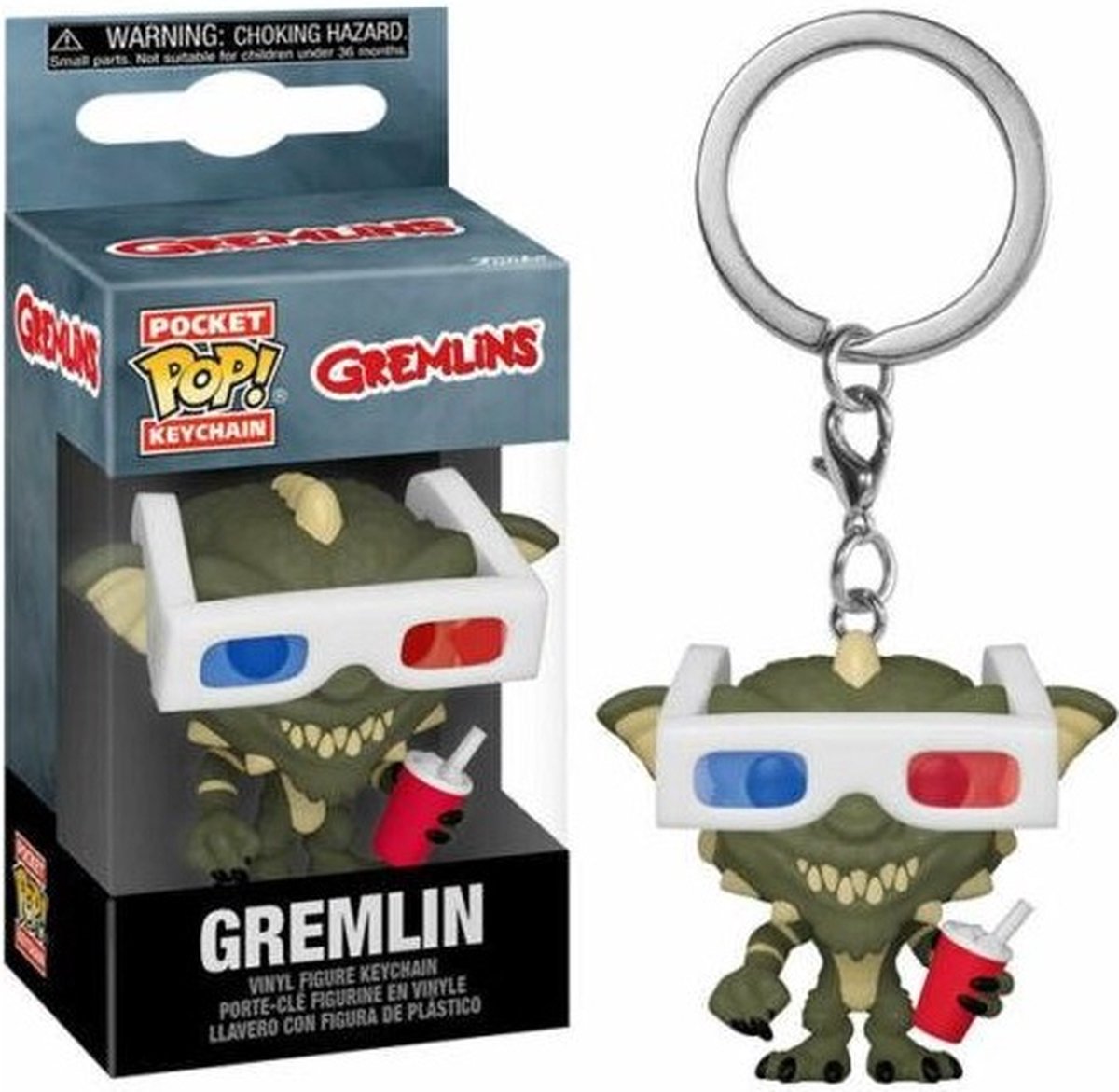 Gremlins Gremlin with 3D Glasses POP! Sleutelhanger Unisex Funko Pocket Pop! - Neutraal - Standard