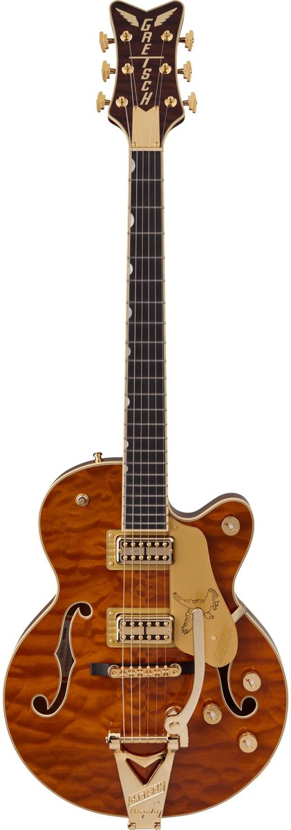 Gretsch Limited Edition Falcon Center Block Jr. with Bigsby Roundup Orange Stain - Semi-akoestische gitaar
