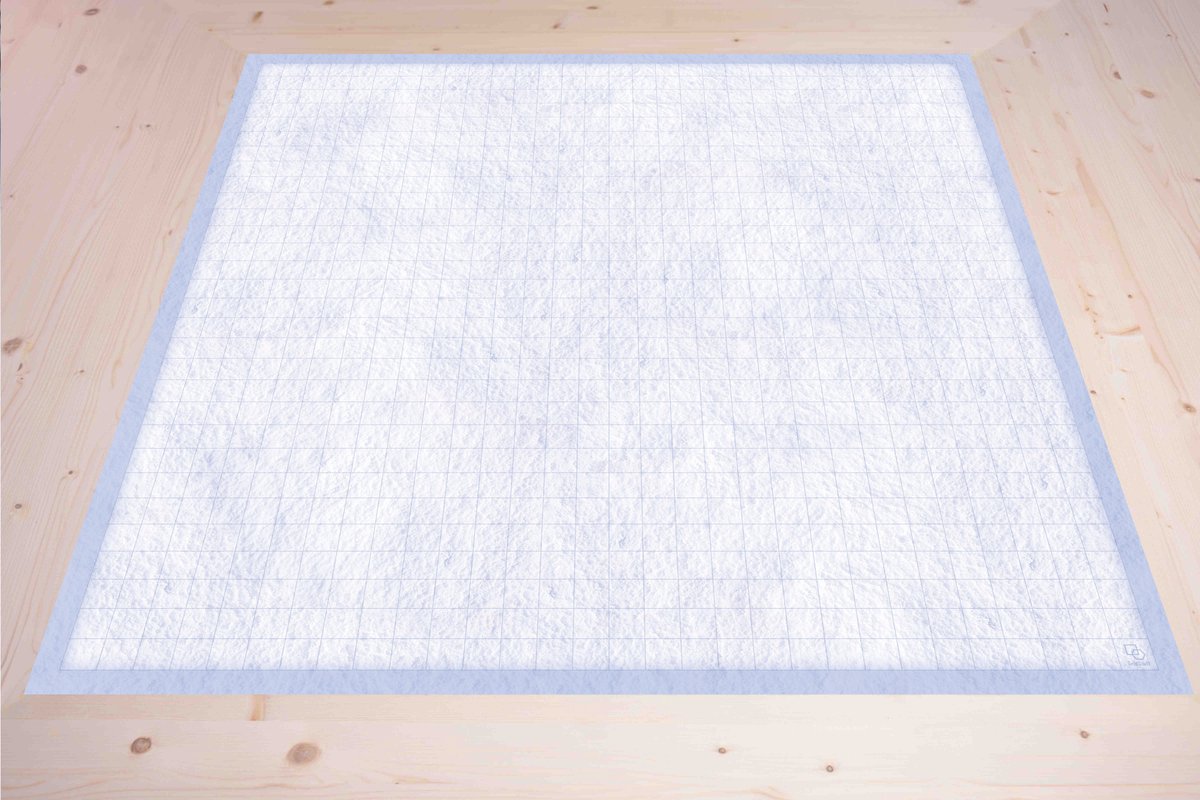 GridStuff Battlemat - Endless Arctic (80x80cm) 1 inch vakjes