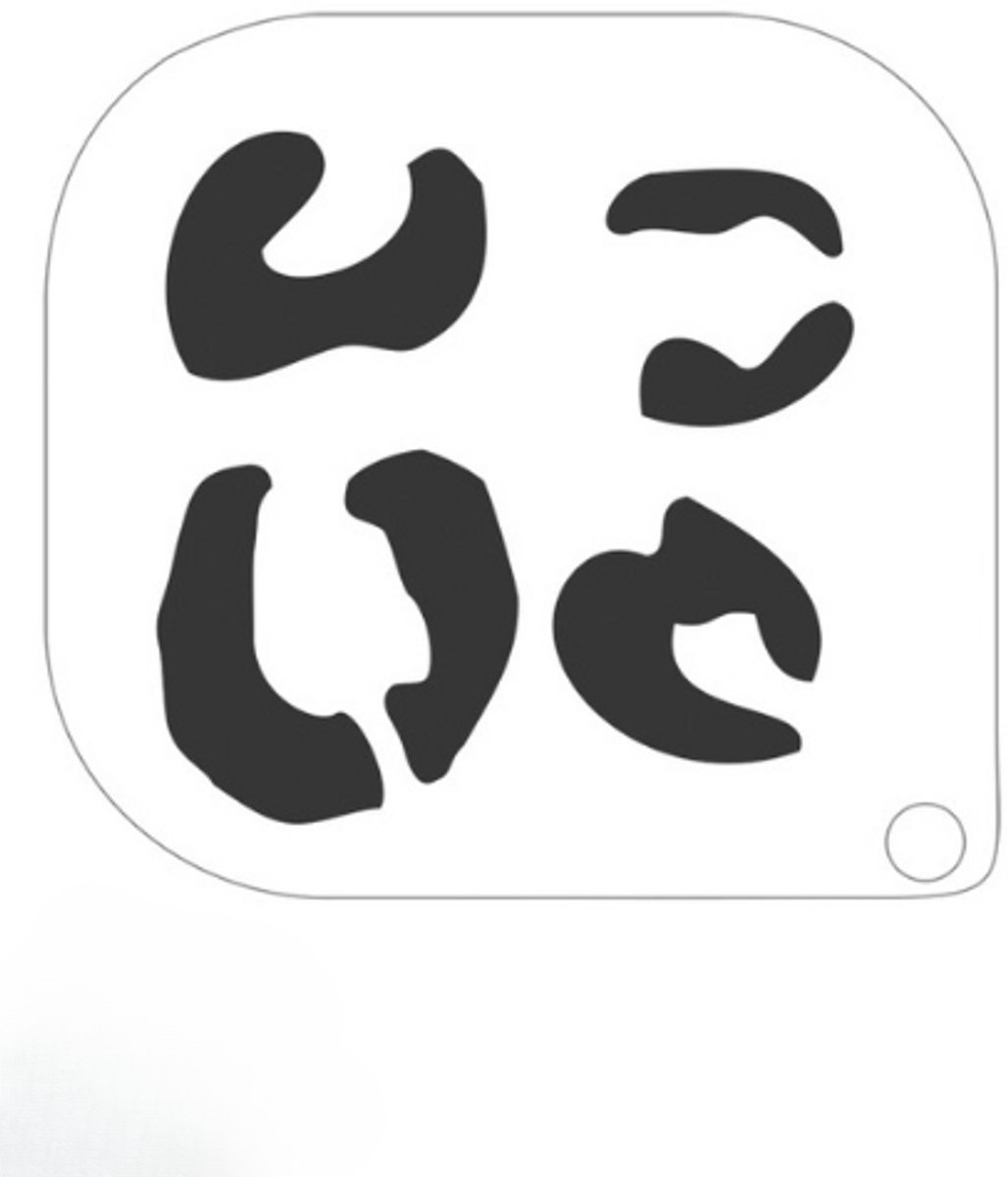 Grimas Schminksjabloon - panter / luipaard groot - 7cm