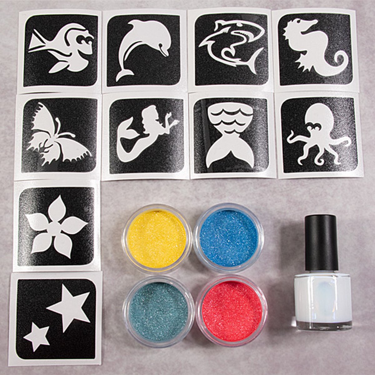   Sparkling Aqua Set - glitter tattoo set