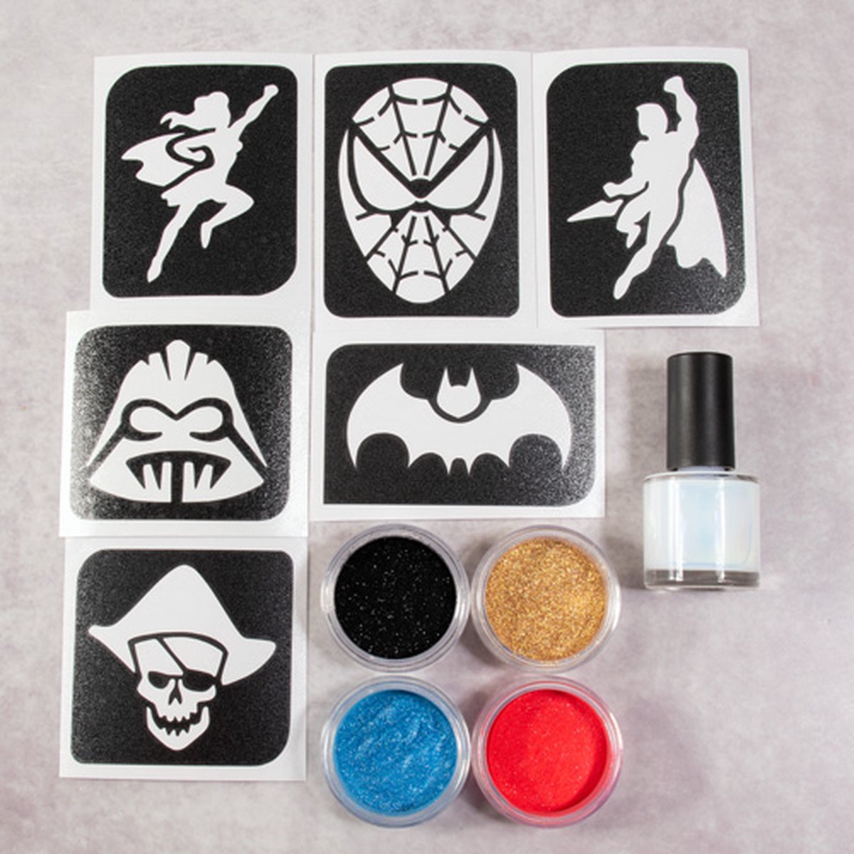   Sparkling Hero Set - glitter tattoo set