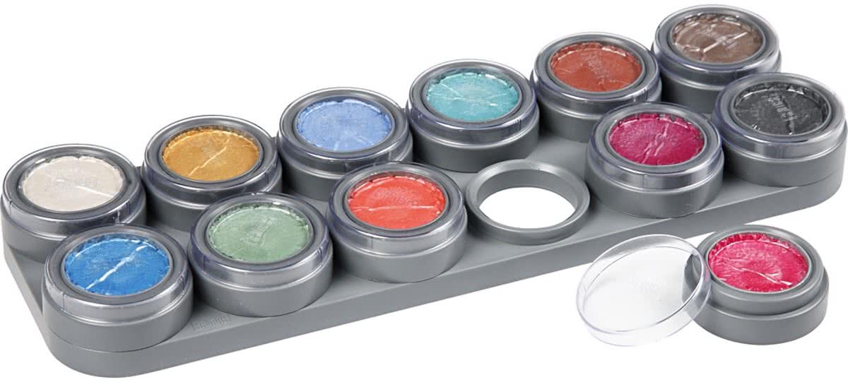   palletdoos op waterbasis, 12x2,5 ml, parelmoer kleuren