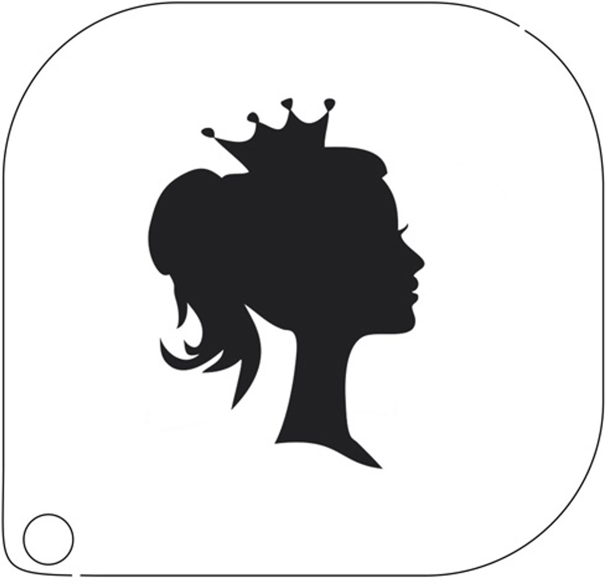 Schminksjabloon - Grimas - Maxima koningin - 7cm