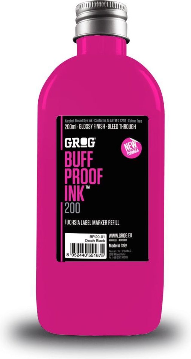  Buff Proof 200ml Refill Ink - Jellyfish Fuchsia