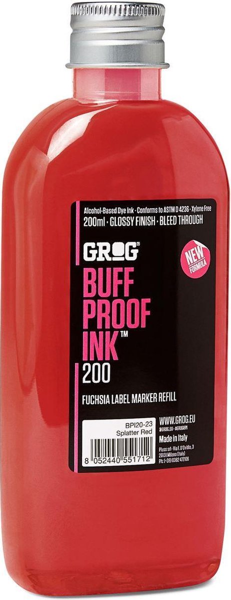   Buff Proof 200ml Refill Ink - Splatter Red