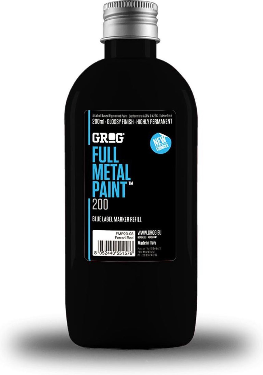   Full Metal 200ml Navul Inkt - Death Black