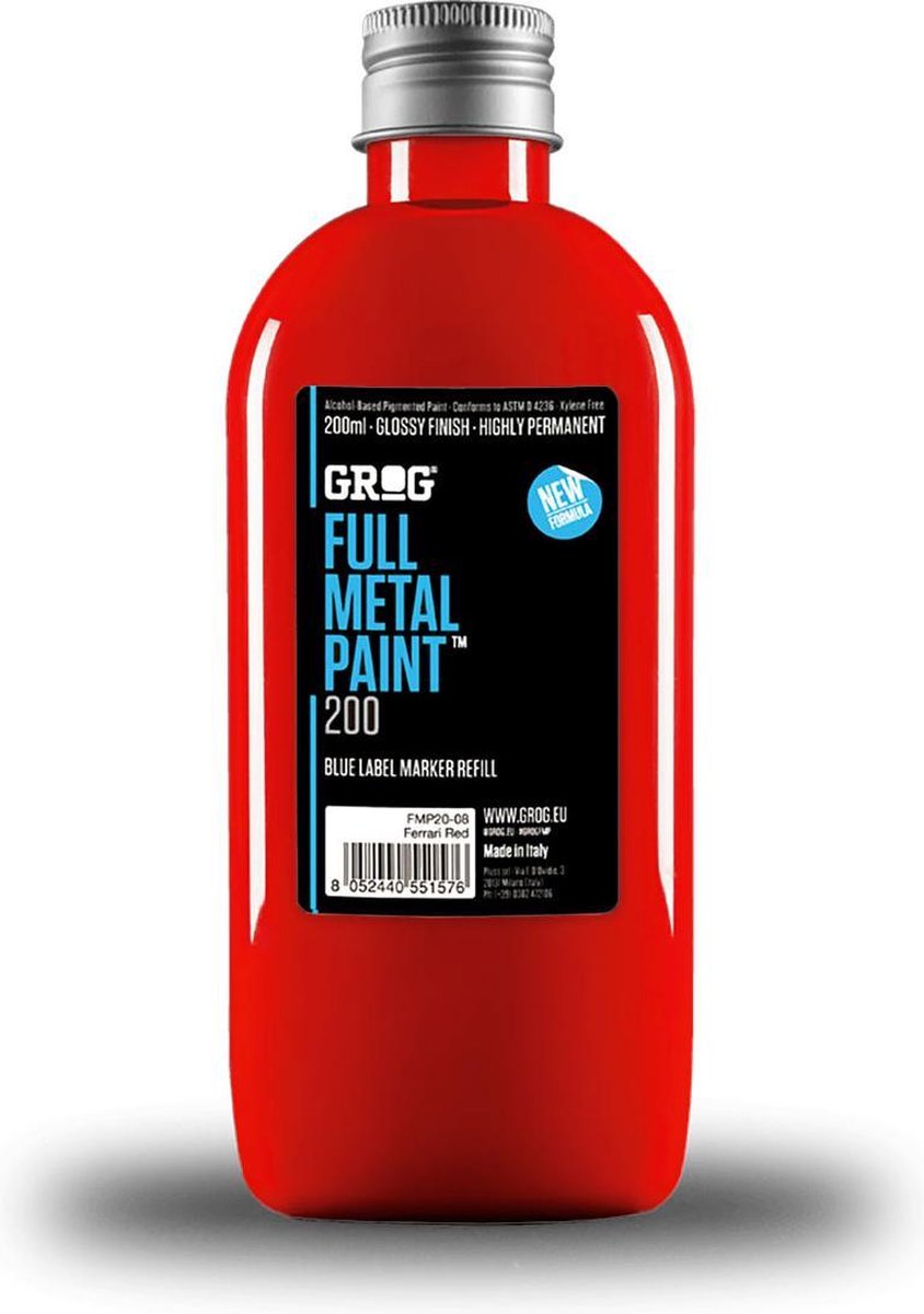   Full Metal 200ml Navul Inkt - Ferrari Red