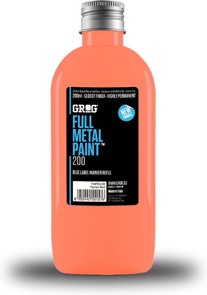   Full Metal 200ml Navul Inkt - Neon Orange