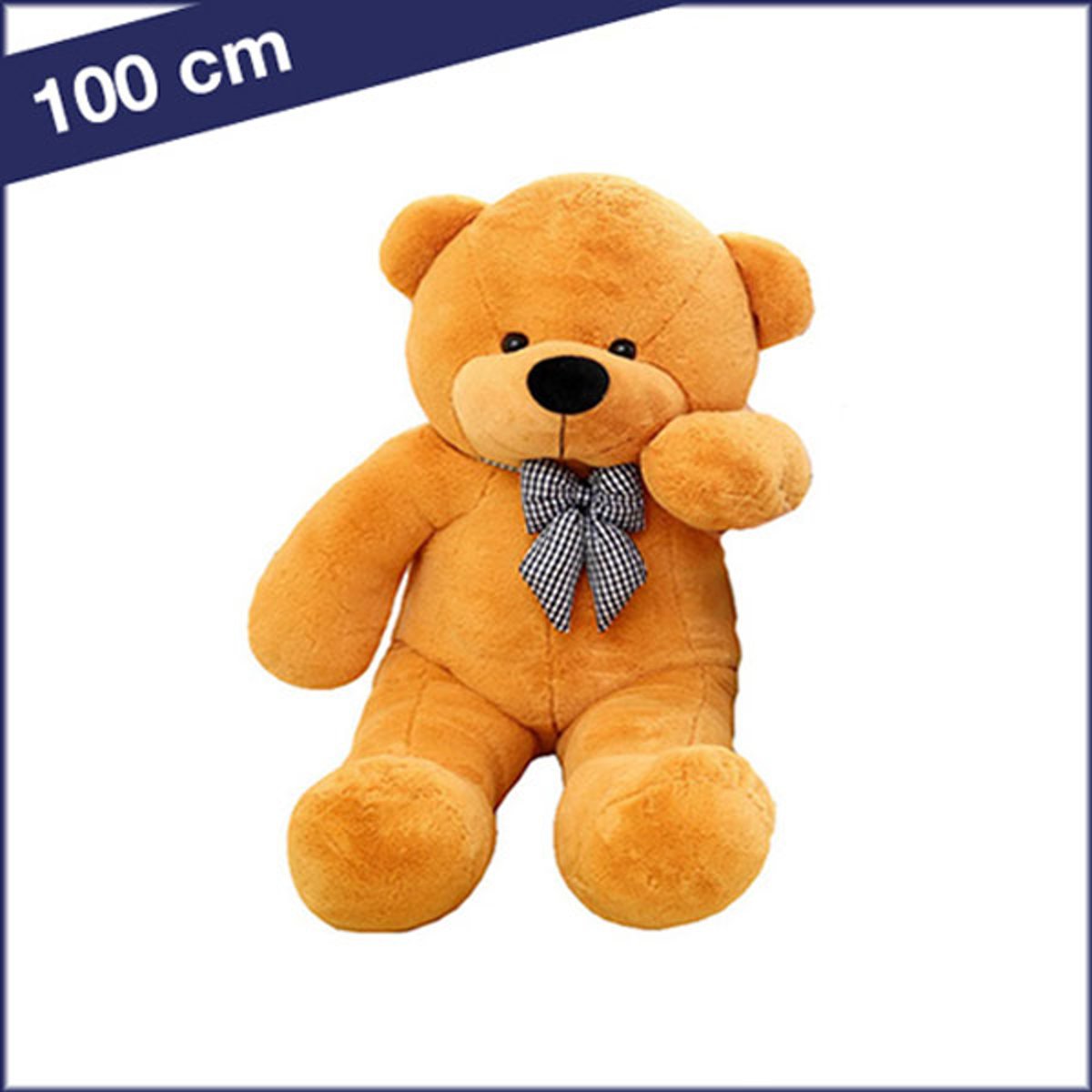 Grote Knuffelbeer 100 cm oranje