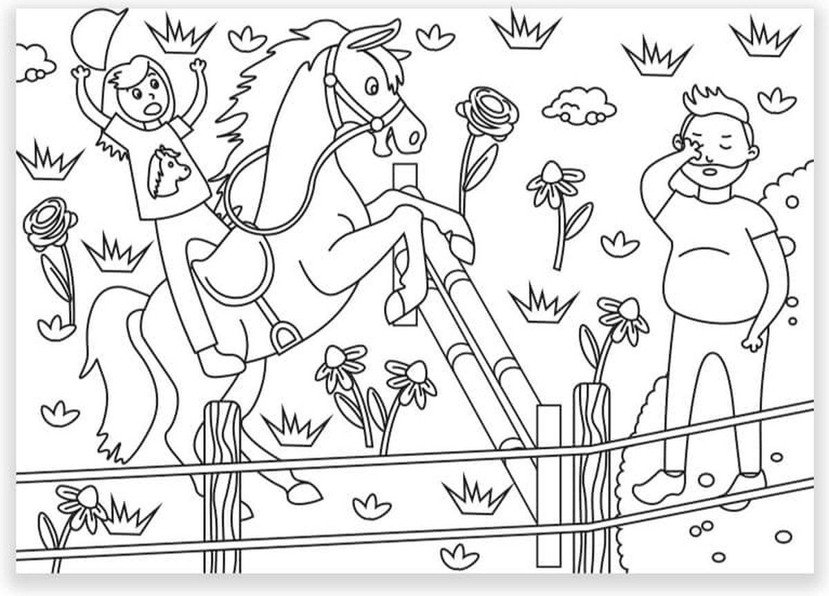 Inkleurkaarten 5x “Op de boerderij”