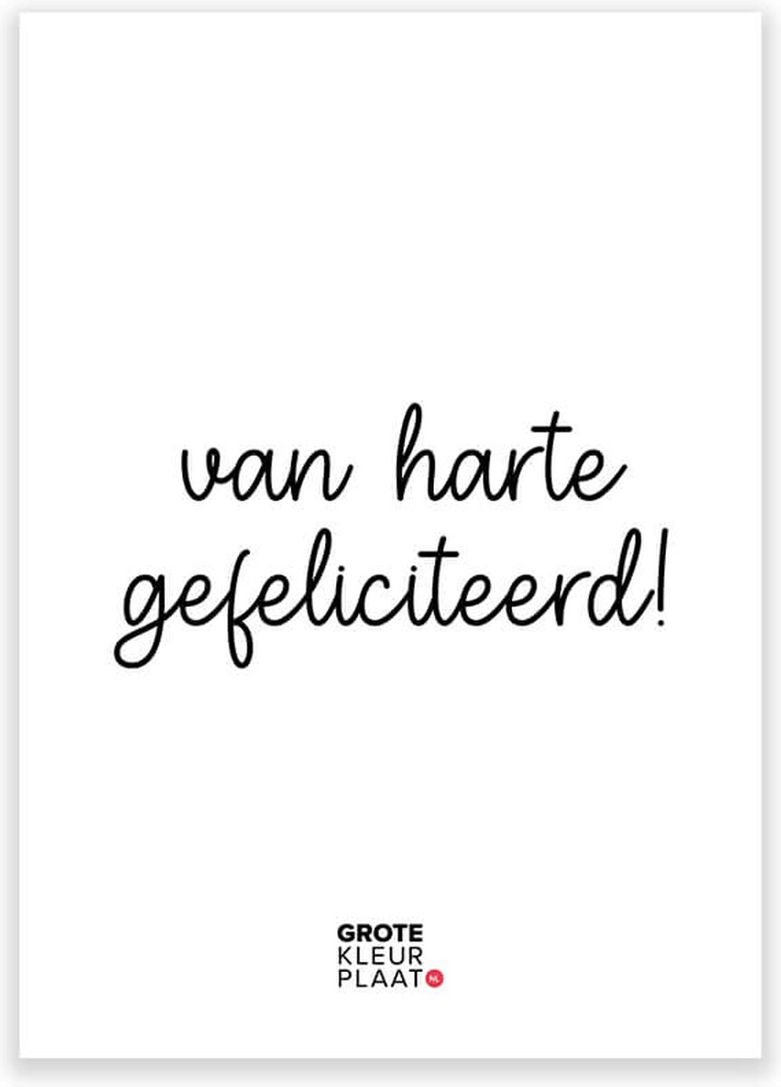 Wenskaarten 5x “Gefeliciteerd”