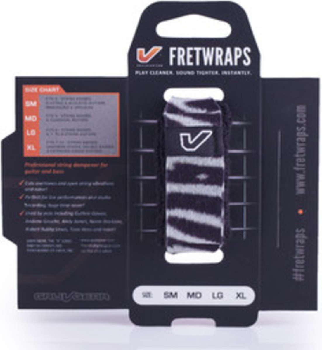 Gruv Gear Fret Wrap Single Zebra Medium - Accessoire voor gitaren