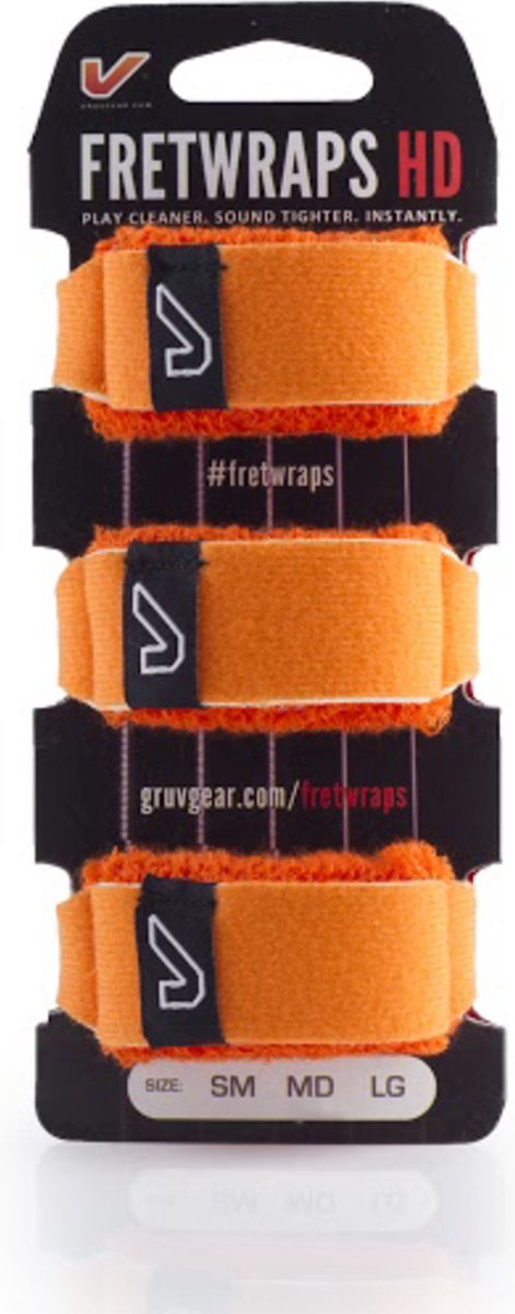 Gruv Gear Fret Wraps Flare Orange Medium 3-Pack - Accessoire voor gitaren