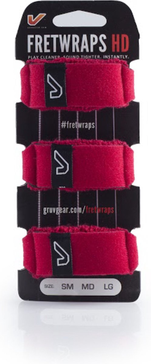 Gruv Gear Fret Wraps HD Fire Red Small, 3er Pack - Accessoire voor gitaren