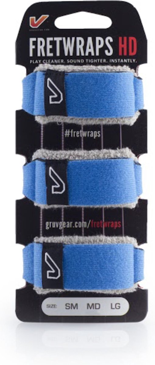 Gruv Gear Fret Wraps HD Sky Blue Medium, 3er Pack - Accessoire voor gitaren