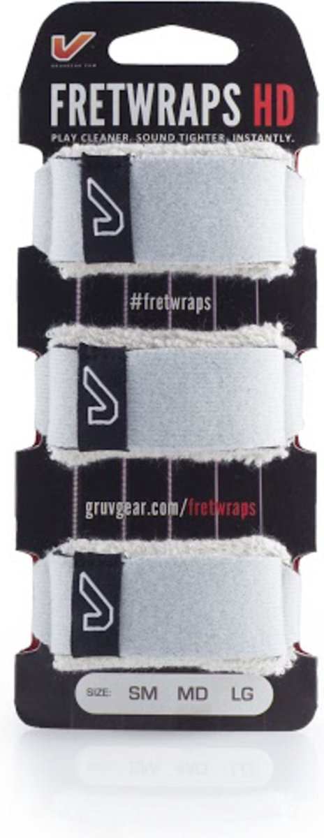 Gruv Gear Fret Wraps HD Stone White Large, 3er Pack - Accessoire voor gitaren