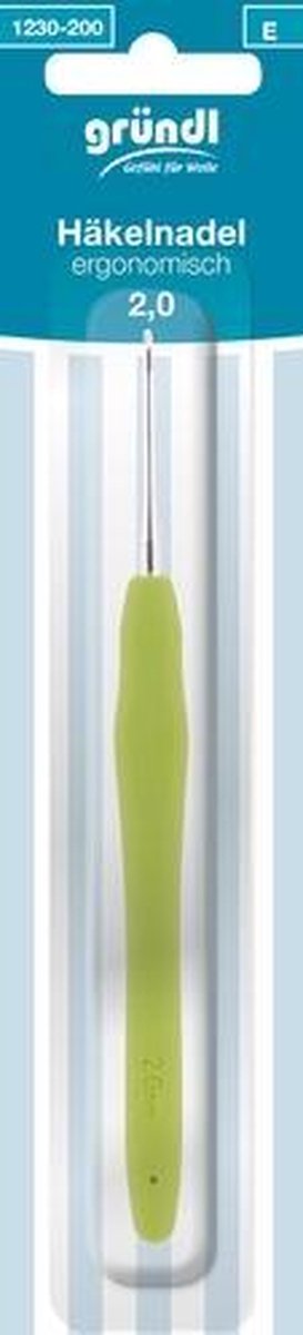 1230-200 Ergonomische haaknaalden met rubbergrip 2,00 mm