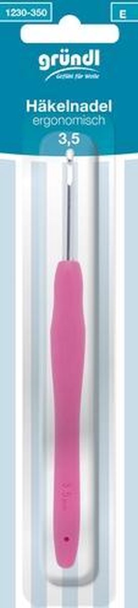 1230-350 Ergonomische haaknaalden met rubbergrip 3,50 mm