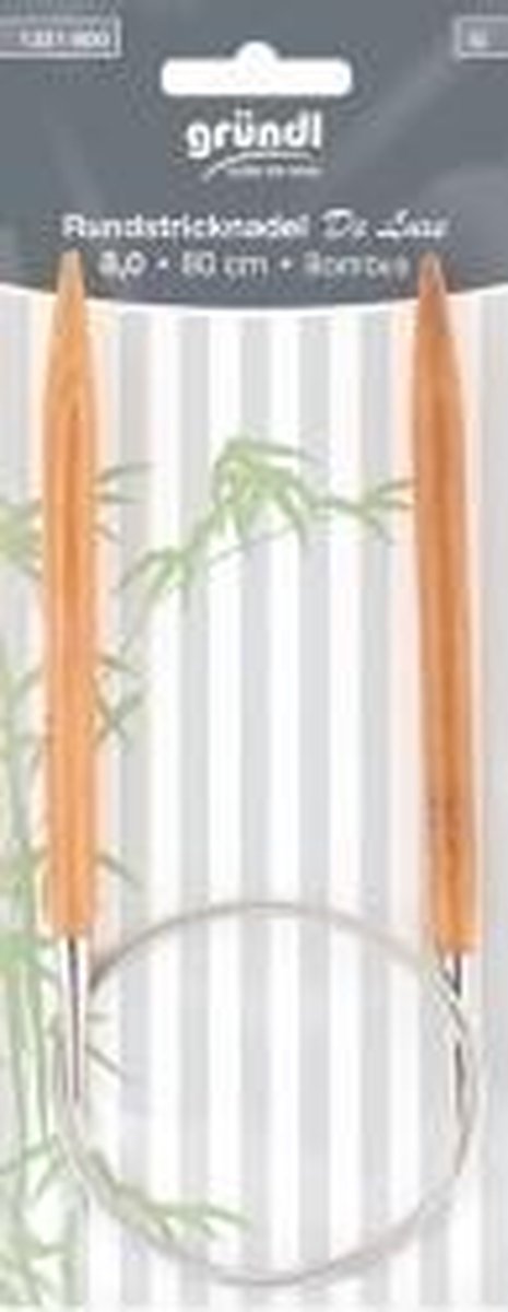 1321-600 Rondbreinaalden Bamboe 80cm no. 6mm